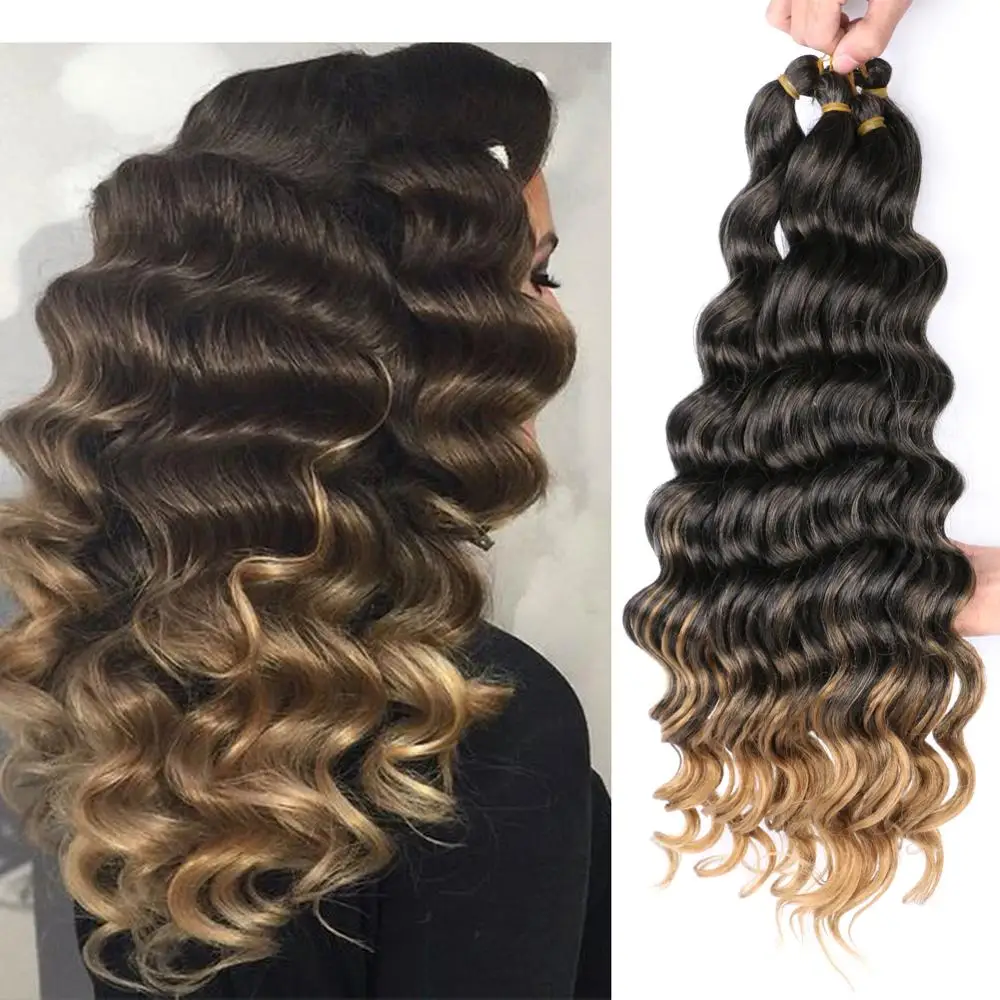 Saisity Synthetic Dark Blonde Extensions Water Wave Crochet Braids Hair  Ombre Braiding Hair Bundles Bug 80g/pack 1pc - Synthetic Braiding Hair(for  Black) - AliExpress