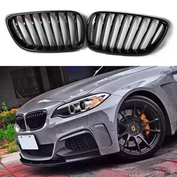 

For F22 1-slat Carbon Fiber Front Kidney Grille For 2 Series F22 F23 ABS Car Styling Bumper Grille 218i 220i 228i 235i