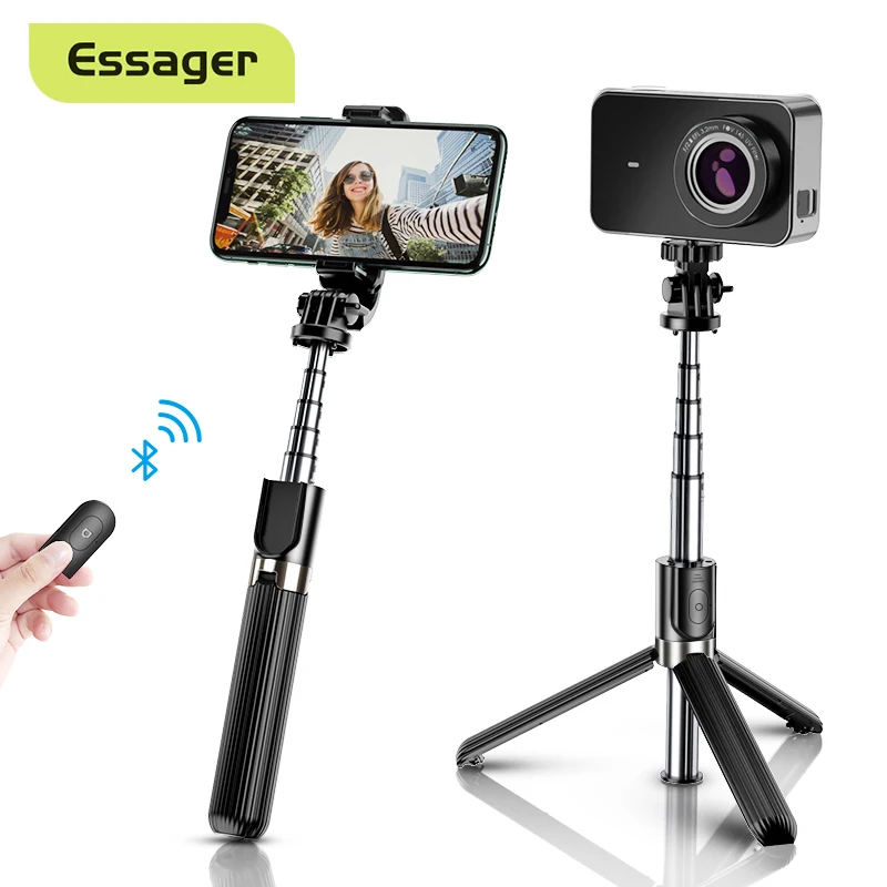 Essager 3 in 1 Wireless Bluetooth Flexible Selfie Stick Tripod For iPhone Xiaomi Phone Portable