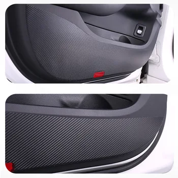 

For Volvo XC60 Accessories 2019 2020 2015 Carbon Fiber Car Interior Door Anti-Kick Mat Anti Scratch Door Protective Sticker 4Pcs