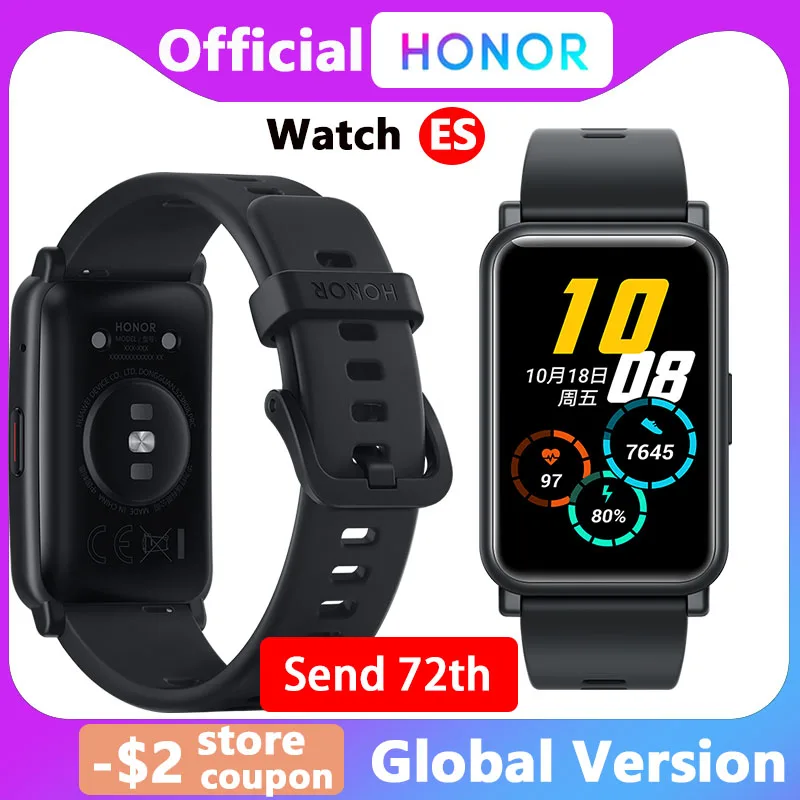 HONOR WATCH ES умные часы 1 64 &quotAMOLED дисплей Bluetooth 5 с кислородом крови 10 дней Пульс Для