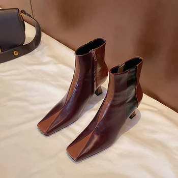 

Elegant Genuine Leather Women's boots 2020 Summer Autumn High Heels Pumps Newest Wedding Party Shoes Woman