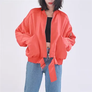 

Spring Autumn Loose Fashion Cute Back Embroidery Letters Long Sleeve SM L 2 Colors Woman Casual Jacket Lady Streetwear Outwear