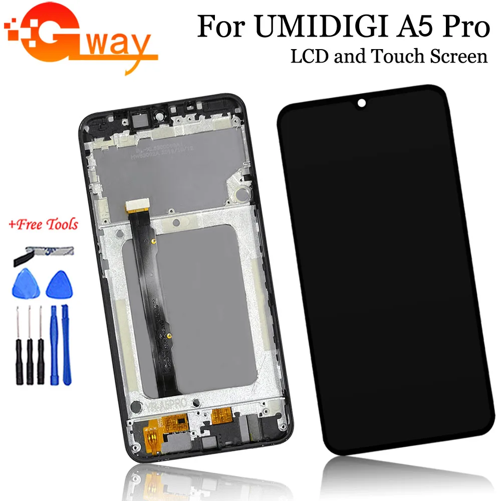 

6.3" For UMIDIGI A5 Pro LCD Display+Touch Screen Digitizer Assembly + Frame For UMIDIGI A5Pro LCD+Tools