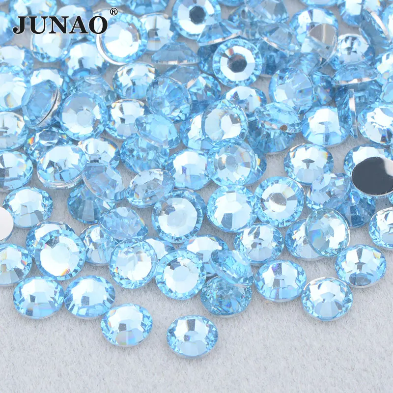 JUNAO 4 5 6mm Jelly Pink AB Flatback Round Rhinestone Glittler Resin Strass Stones Stickers Nail Art Decoration Glue On Crystal 