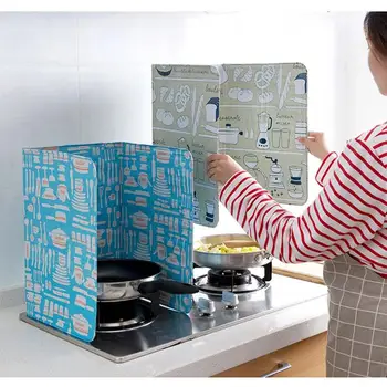 

Cartoon Aluminum Foil Folded Oil Baffle Plate for Cooker,Frying Pan,Oil Splash Proof Guard Anti-splashing,Kitchen Accessories