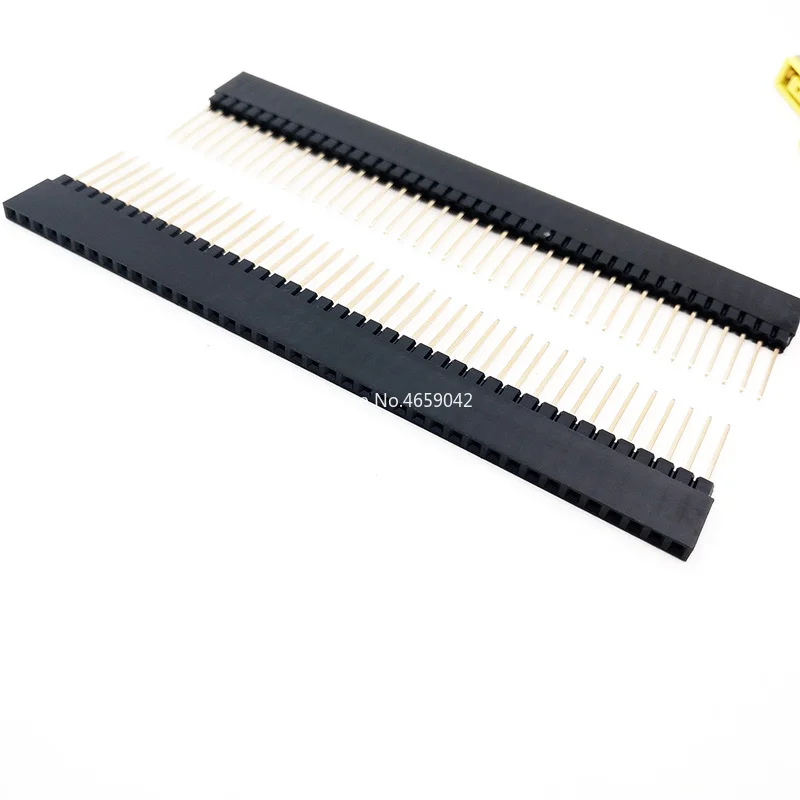 5 шт. PC104 1x40P гнездовой Однорядный длинный штырьковый разъем 40 Pin 2 54 мм Pitch Strip Коннекторы|Соединители| |