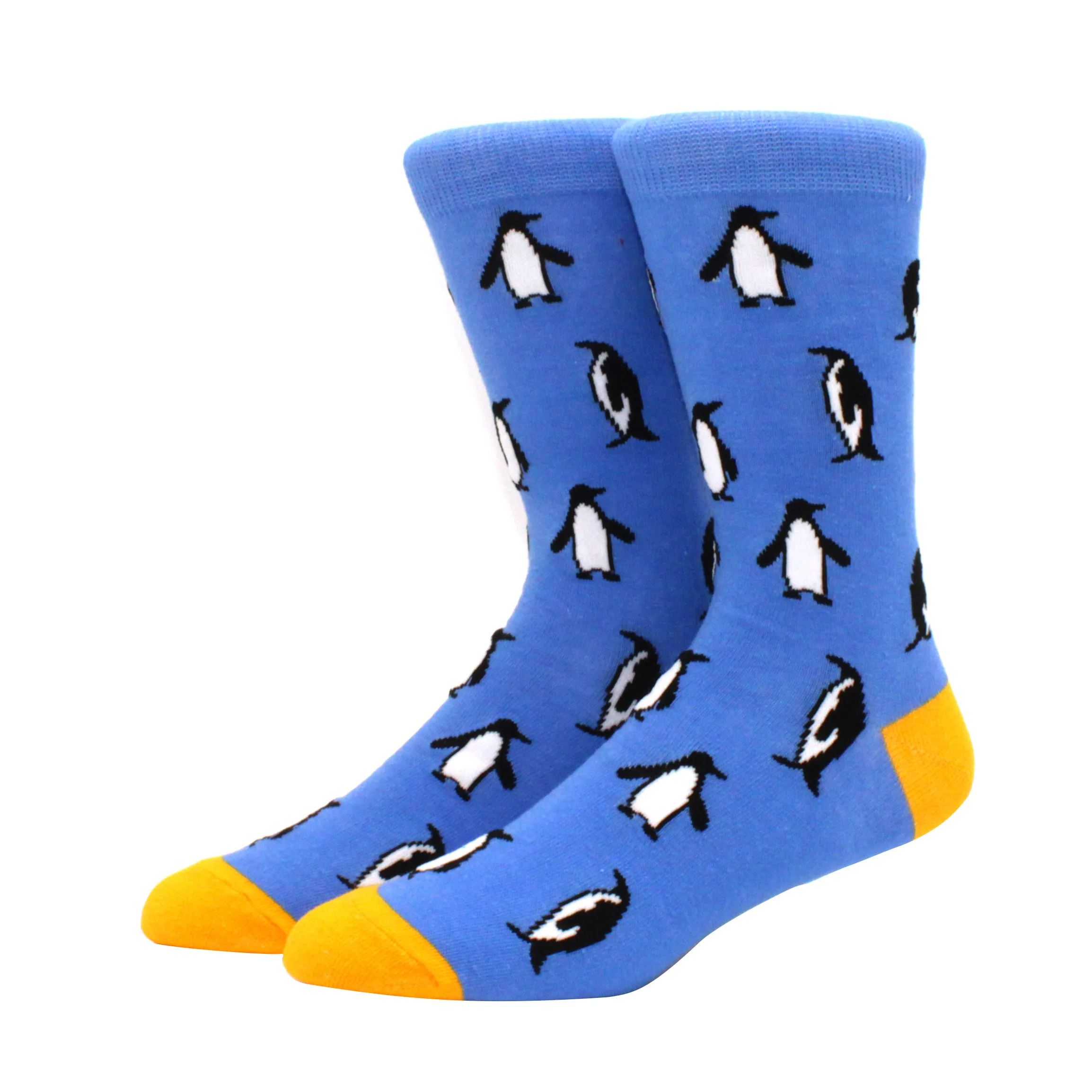 Vibrant Hiphop Cotton Men's Socks - Harajuku Fun Animal Design