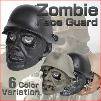 

Zombie Soldier Skull Military Army Tactical Full Face Mask Mesh Wargame Airsoft Paintball Cosplay Holloween Masks