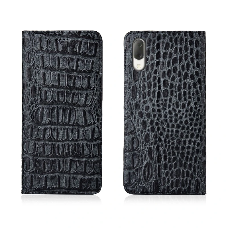 

Crocodile Back Pattern Genuine Real Leather Magnetic Flip Phone Bag For Sony Xperia L3/Sony Xperia L2 Phone Case Coque Funda