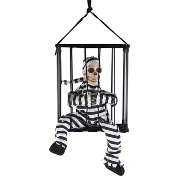 

Bar Sound Control Halloween Decor Glowing Eye Hanging Prison Terror Battery Operated Family Party Light Up Ghost Prisoners Prop