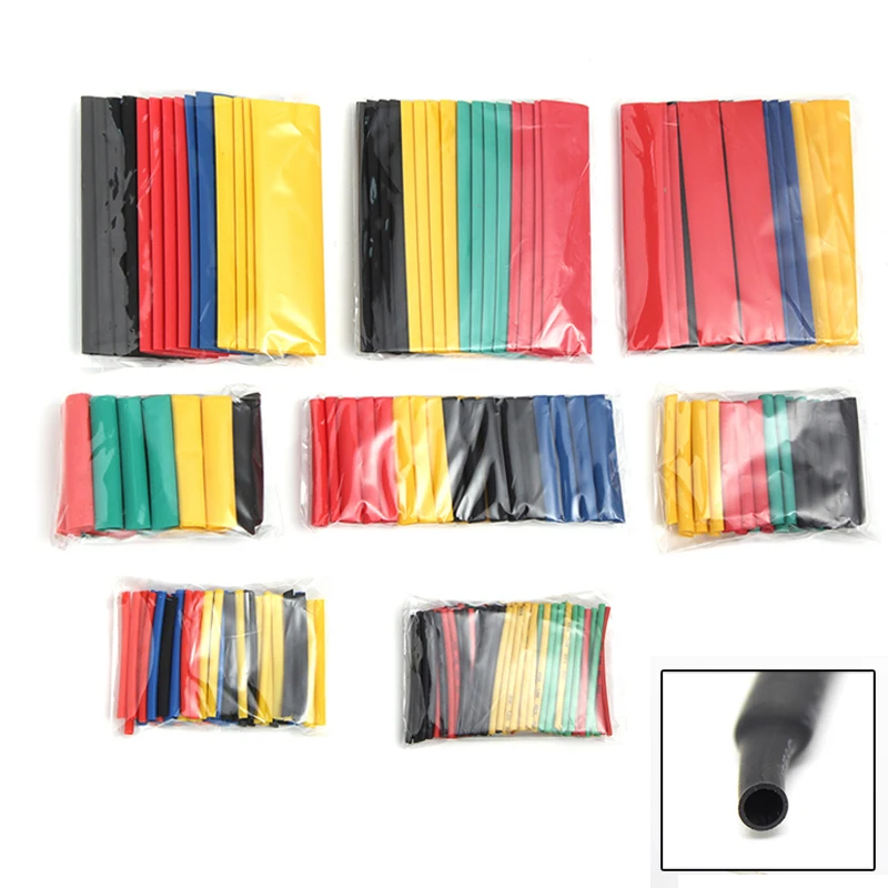 

164pcs Set Heat Shrink Tubing Polyolefin Shrinking Assorted Wire Cable Insulated Sleeving Tubing Set Shrink Wrapping Tube