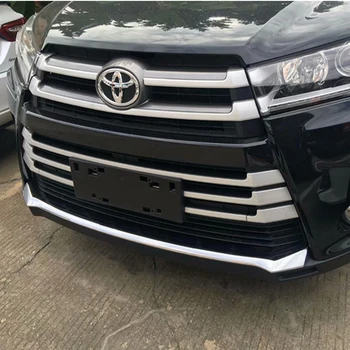 

ABS Chrome Car Front Grid Grill Grille frame trim bumper plate strip 1pc For Toyota Highlander 2018 2019