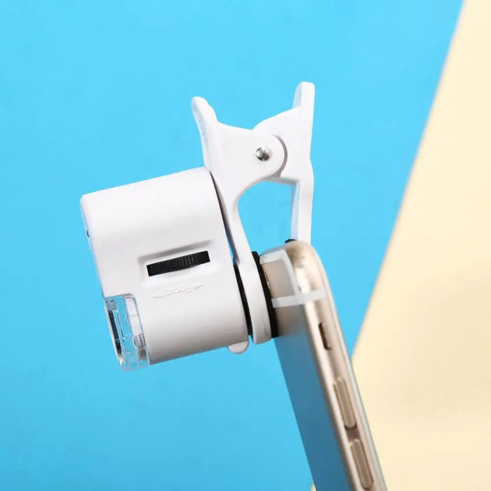 60X Mobile Phone Microscope Macro Lens Zoom Micro Camera Clip With LED