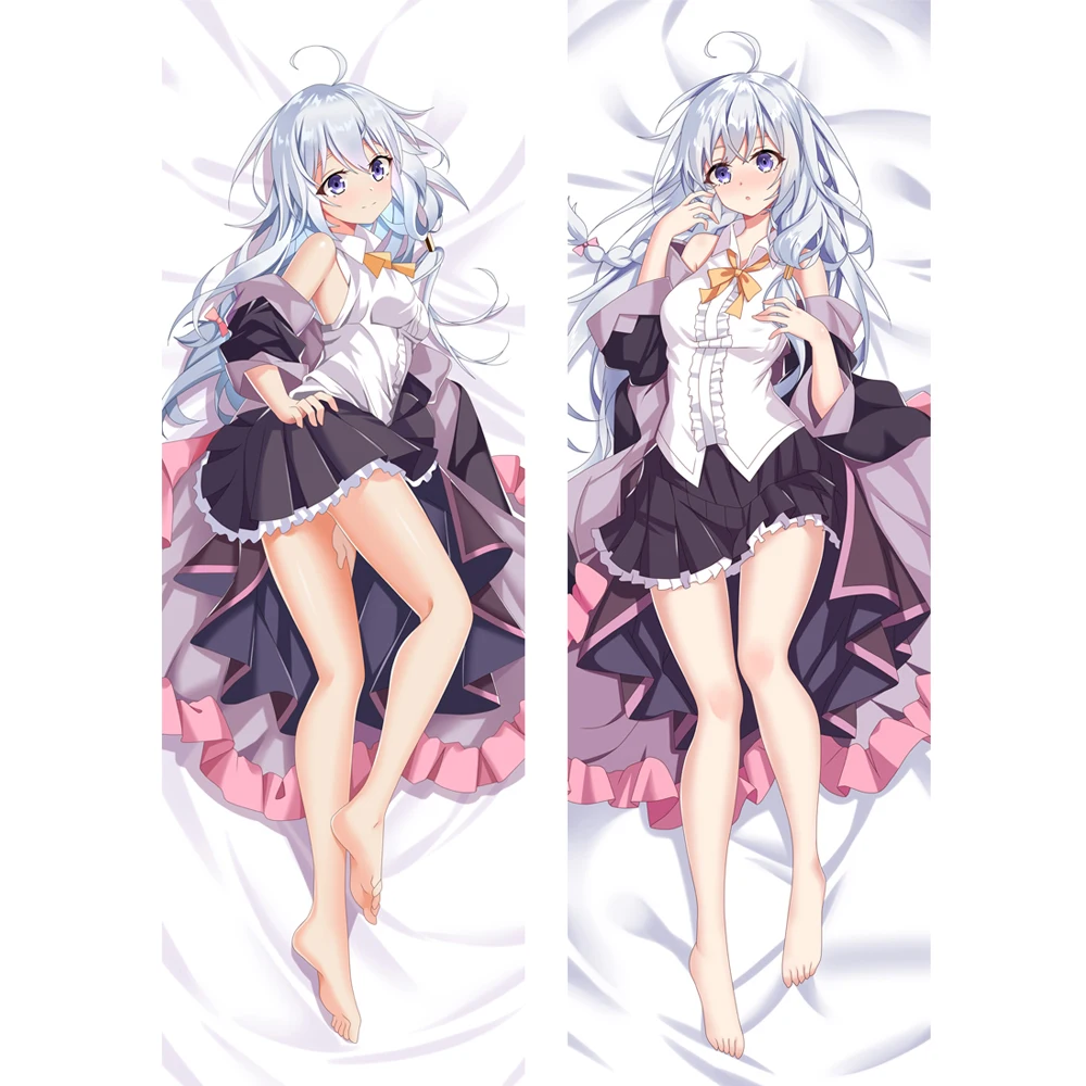 

Anime Wandering Witch The Journary of Elaina Dakimakura Hugging Body Pillow Case Elaina Throw Cushion DIY Pillow Cover Gifts