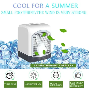 

USB Mini Air Conditioning Air Cooler Aromatherapy Machine Cold Humidifier Portable Multi-function Mini Fan Summer Cool