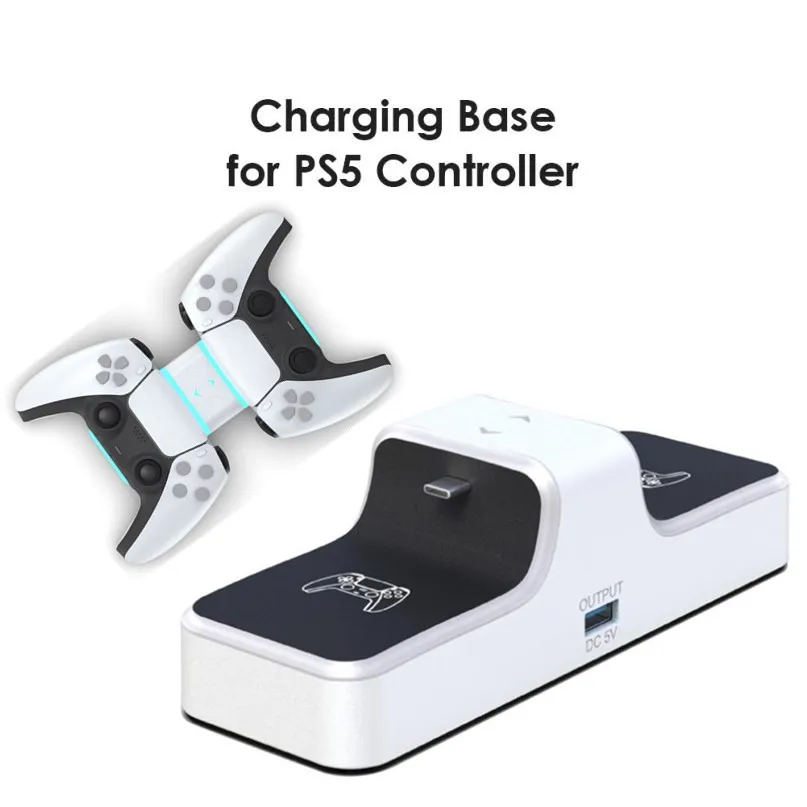 

Charging Dock for PS5 Game Controller Charging Base Type-C Port Dual Handle Charger PS5 Gamepad Charging Base Game Accessories