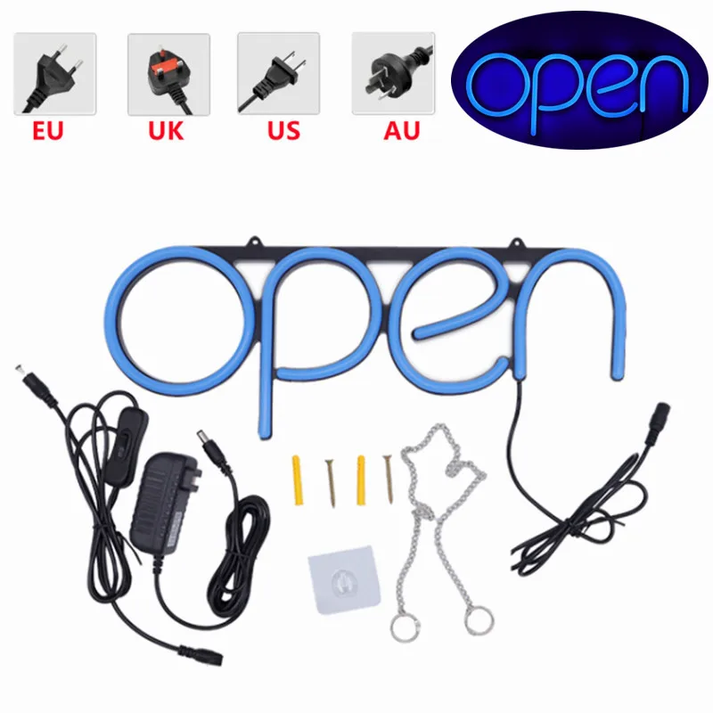 Neon Sign OPEN Neon Sign Business LED Light Lamp Integrative Ultra Bright Bar Club Store Display Shop Advertising Lighting Lamp