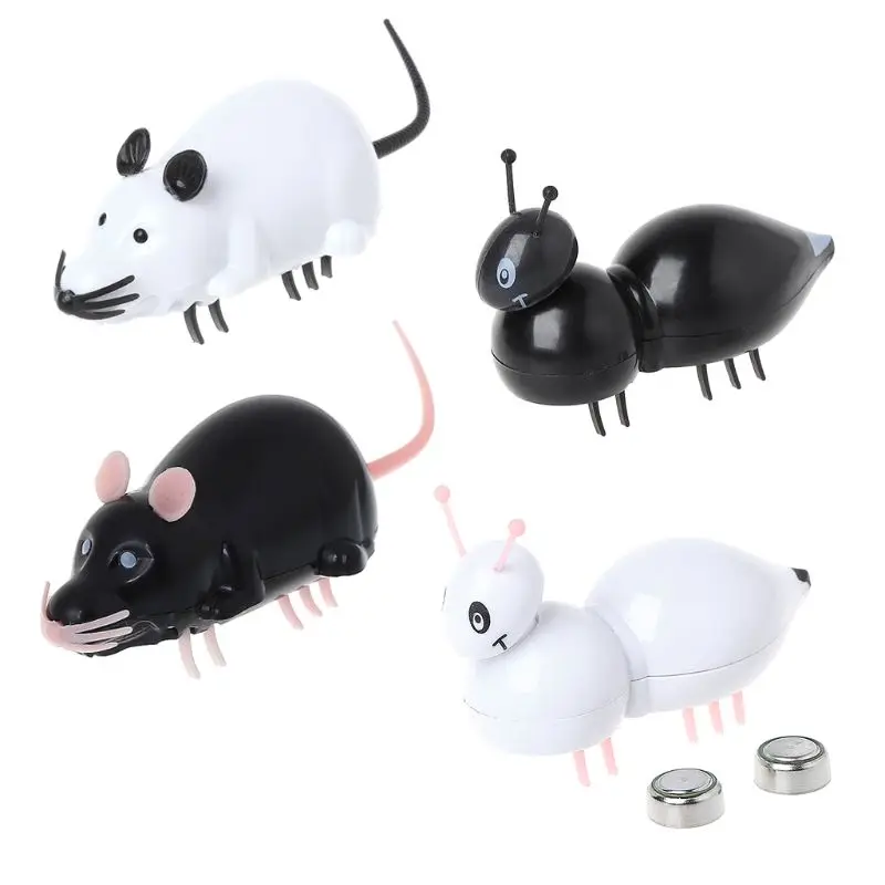 Креативные игрушки для кошек ложная электрическая мышь муравей скрип интерактивная игрушка Y4QA
