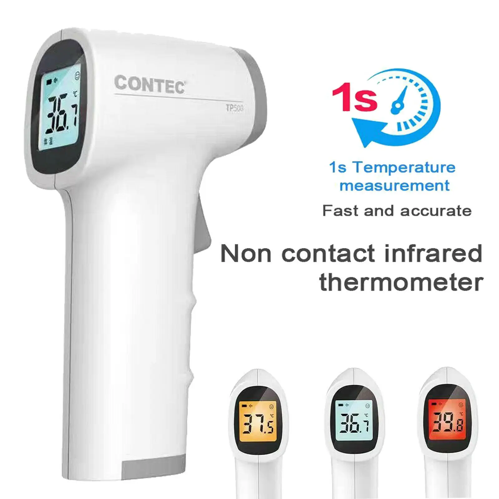 

CONTEC LCD Digital Non-contact IR Infrared Thermometer Forehead Body Temperature TP500