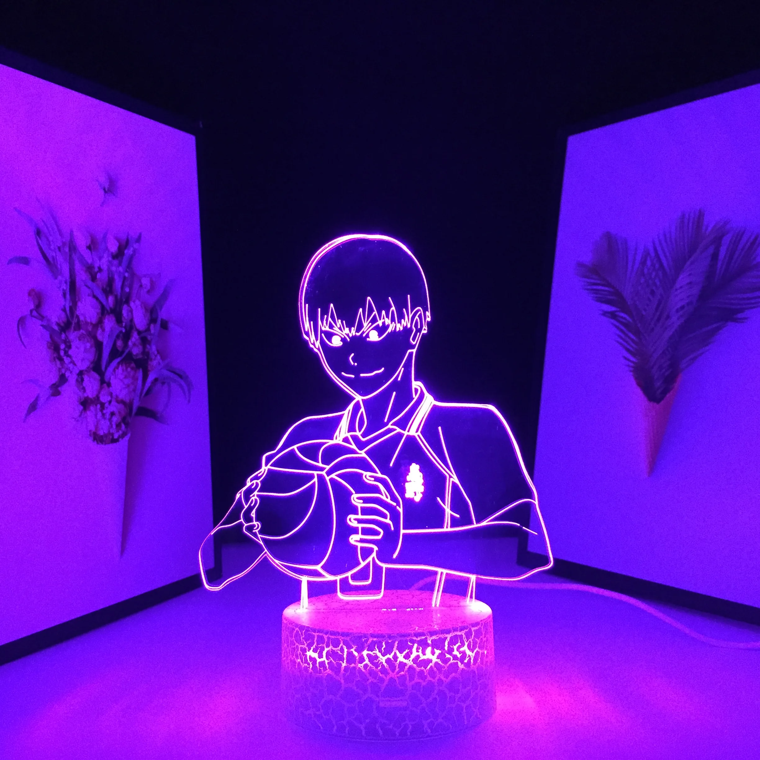 Аниме светодиодный ночник Tobio Kageyama лампа для детской спальни Декор ночсветильник