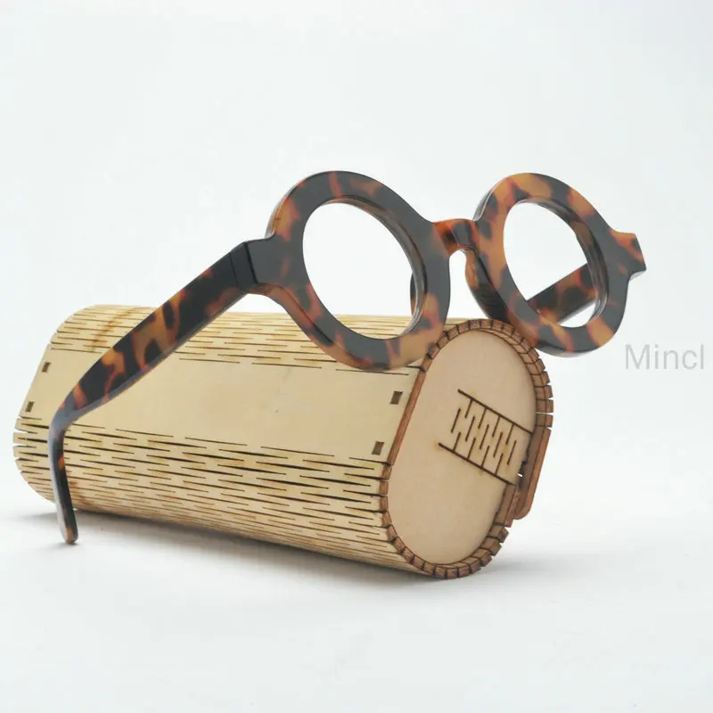 Mincl/классическая круглая оправа для очков женские Ретро пикантные леопардовые