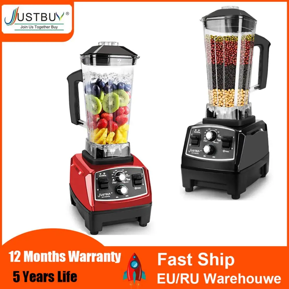 Timer Blender 3HP 2200W Heavy Duty Commercial Grade Blender Mixer Juicer Fruit Food Processor Ice Smoothies BPA Free 2L Jar