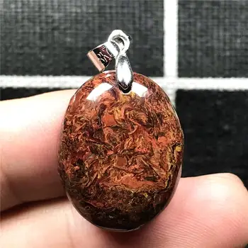 

Top Natural Red Pietersite Pendant Jewelry For Woman Lady Man Crystal 21x17x7mm Energy Beads Silver Namibia Oval Stone AAAAA