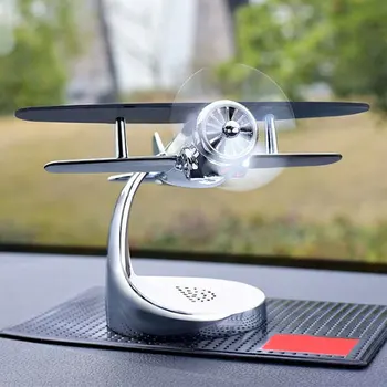 

Solar Energy Dashboard Car Decoration Aromatherapy Non-slip Mat Air Freshener Aircraft Model Mini Solid Interior Rotate Home