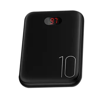 

10000mAh Portable Size Wireless Finger Power Bank Dual USB Mini Charger with LCD Panel Display For Mobile Phone
