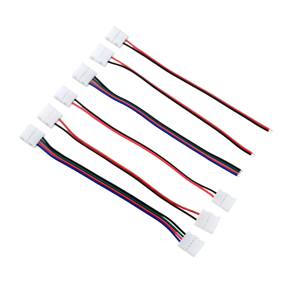 3528 5050 Led Strip Solderless Connectors  Led Strip Connectors 2pin 8mm  10mm 4pin - Connectors - Aliexpress