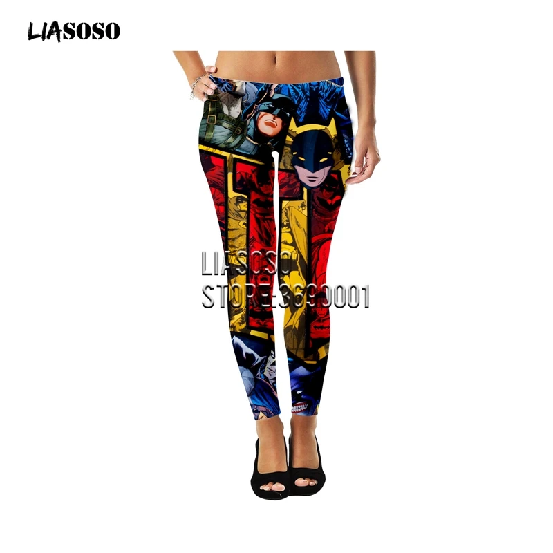 LIASOSO, Супергерой, Бэтмен, флэш, Супермен, Джокер, 3D принт, для девочек, женские леггинсы, готические леггинсы для тренировок, штаны до щиколотки, T73 - Цвет: 7