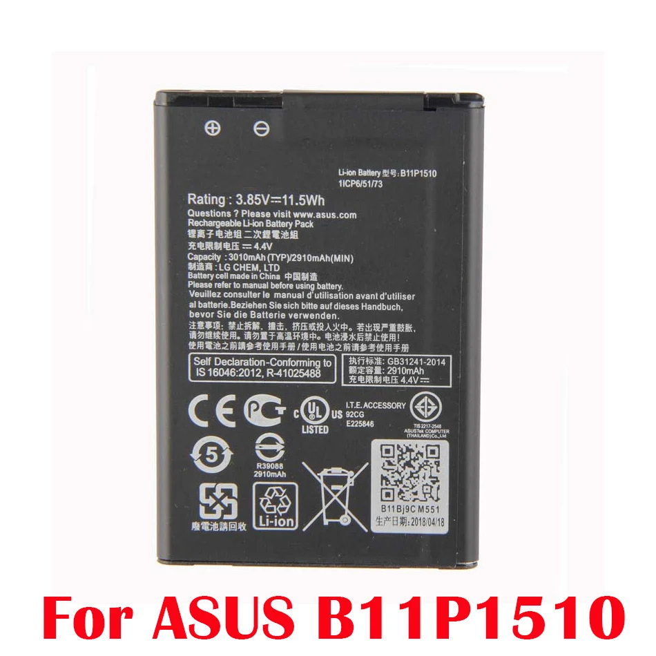 100% Оригинальный аккумулятор 3010 мАч B11P1510 для телефона ASUS ZenFone Go TV ZB551KL X013DB