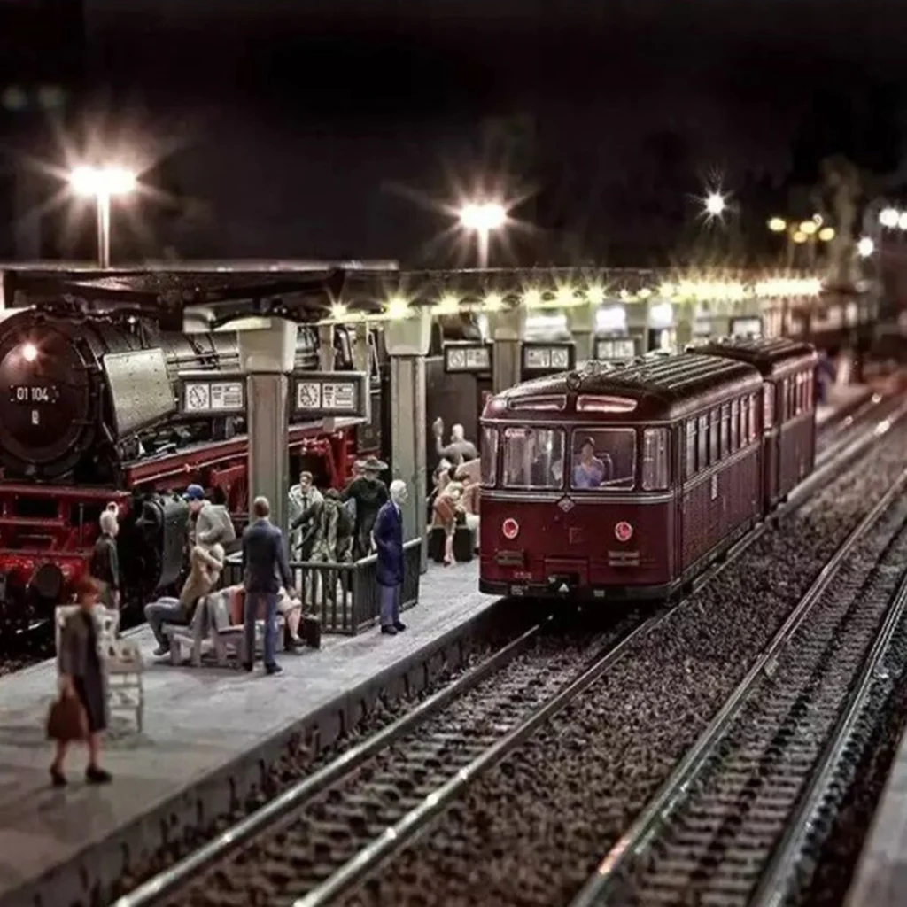 10Pcs 3V Red Flash LED Light DIY Flash Light Layout Train with Wire Bright LED Lighting for Train Garden Model Diorama Kit