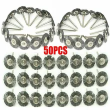 

50 Pcs Wire Brush Rotary Tool Stainless Steel Die Grinder Removal Wheel Brush Head For Metal Cleaning Rust Removel