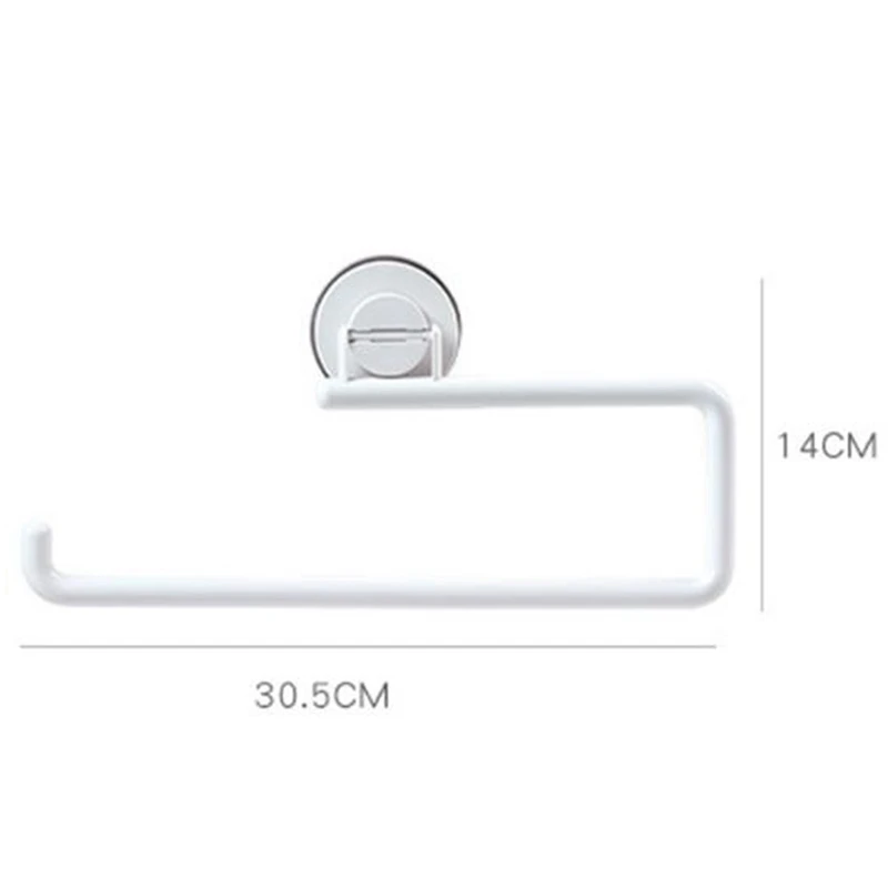 

New Kitchen Accessories Storage Holder Vacuum Sucker Paper Towel Rack Adhesive Bathroom Towel Shelf Wall Hanging Roll Paper Rack