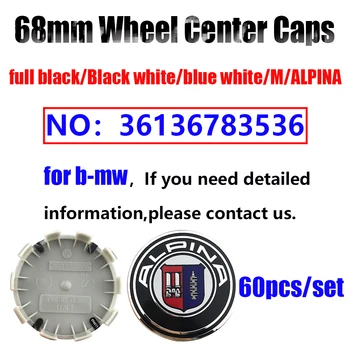 

60Pcs Car Styling 68mm 10 pin Auto Car Wheel Center Hub Caps Rim Caps Covers For BMW E46 E30 E39 E34 E60 E36 E38 M3 M5 Badge