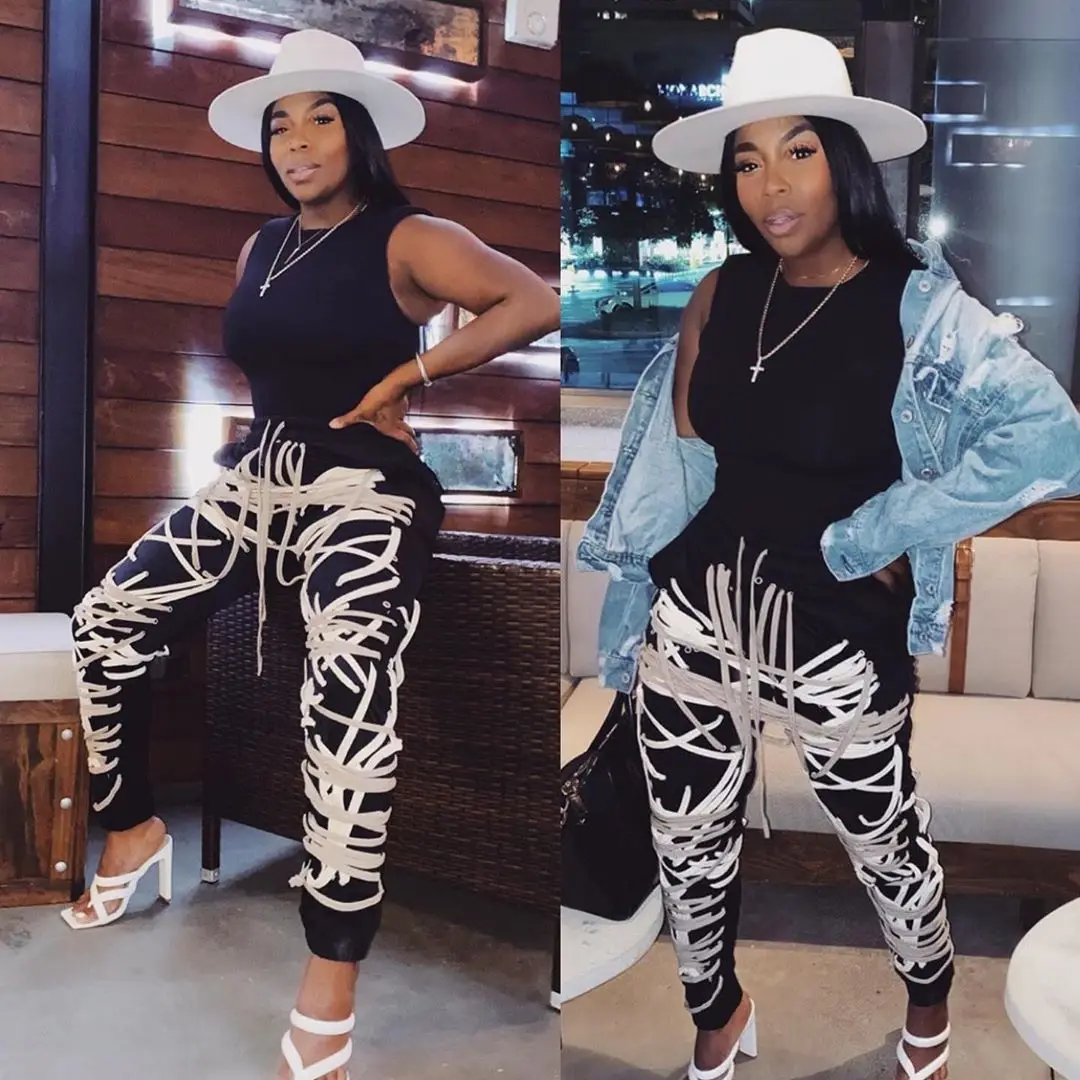 Leggings Fashion Streetwear Black 