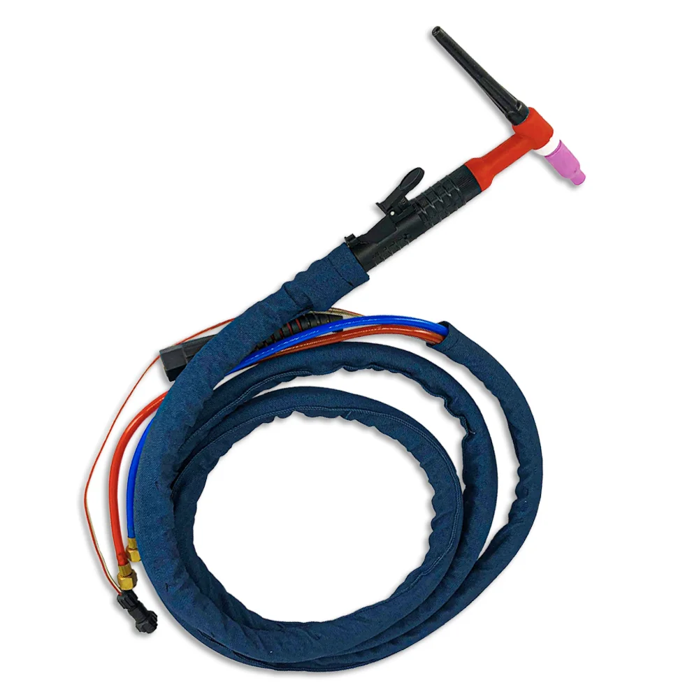 WP18 TIG WELDING TORCH 4mtr & 8mtr Switched and rubber sheathed torch 350A DC 