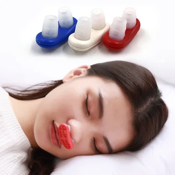 

anti snoring nose clip Quiet Silicone Sleep Tray Sleeping Aid Apnea Guard Night Device Promote sleep breathing Reduce noise b