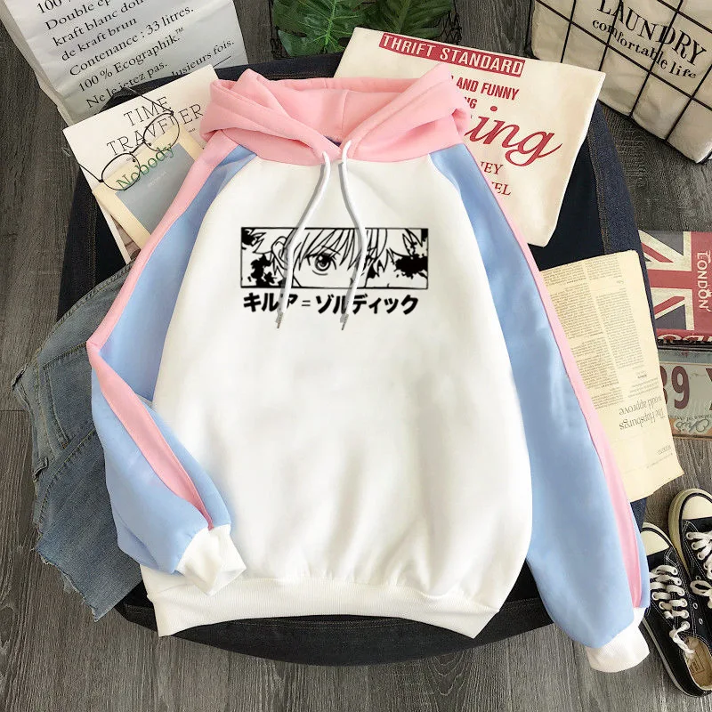 Sudadera con capucha de hunter X hunter Hisoka para mujer, ropa deportiva holgada de manga larga, estilo coreano, trajes informales para amantes