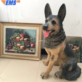 

35" Home Decorations Animal Simulation Wolfhound German Shepherd Dog Canis Lupus Familiaris Creative Present Resin 88CM Z2524