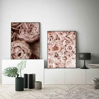 

Abstract Painting Scandinavian Poster Nordic Decoration Home Wall Art Pale Roses Posters And Prints Decorative Pictures Decor
