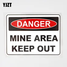 Yjzt 13.9cm × 10.1cm carro adesivo mina área manter para fora pvc Decal12C-0677
