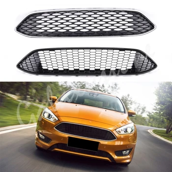 

Front Center Honeycomb Mesh Grille Bumper Fit For Ford Focus 2015 2016 2017 2018 Hatchback Sedan
