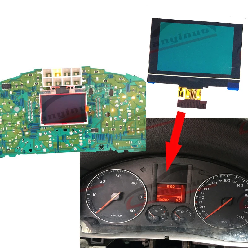 Qianyinuo Dashboard ЖК-экран для Volkswagen Golf 5/Golf 6/Touran/Passat, Sagitar и Skoda lcd инструмент