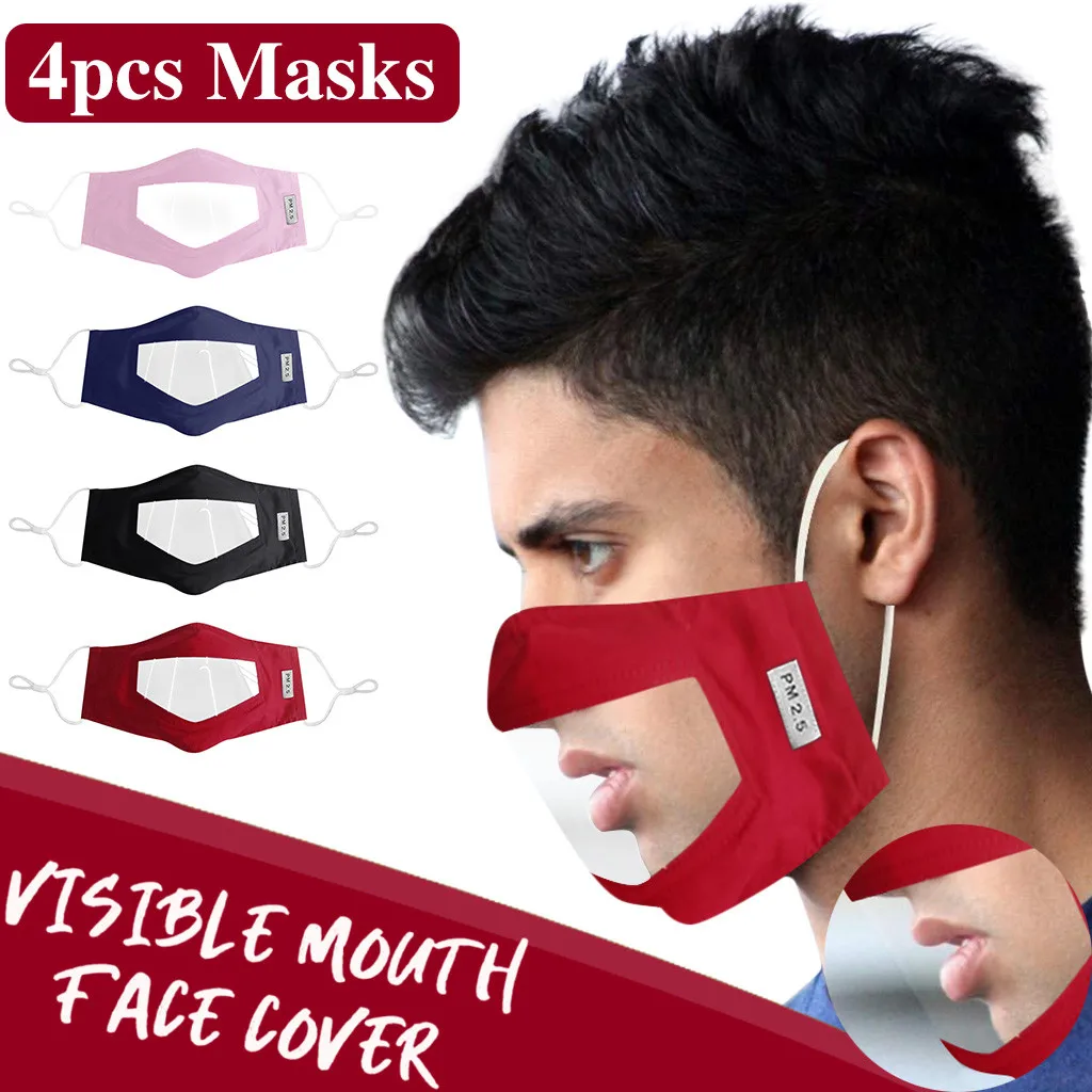 Adult Mask With Clear Window Visible Expression For The Deaf And Hard Of Hearing Mascarillas Face Shield Masque Facial | Аксессуары для