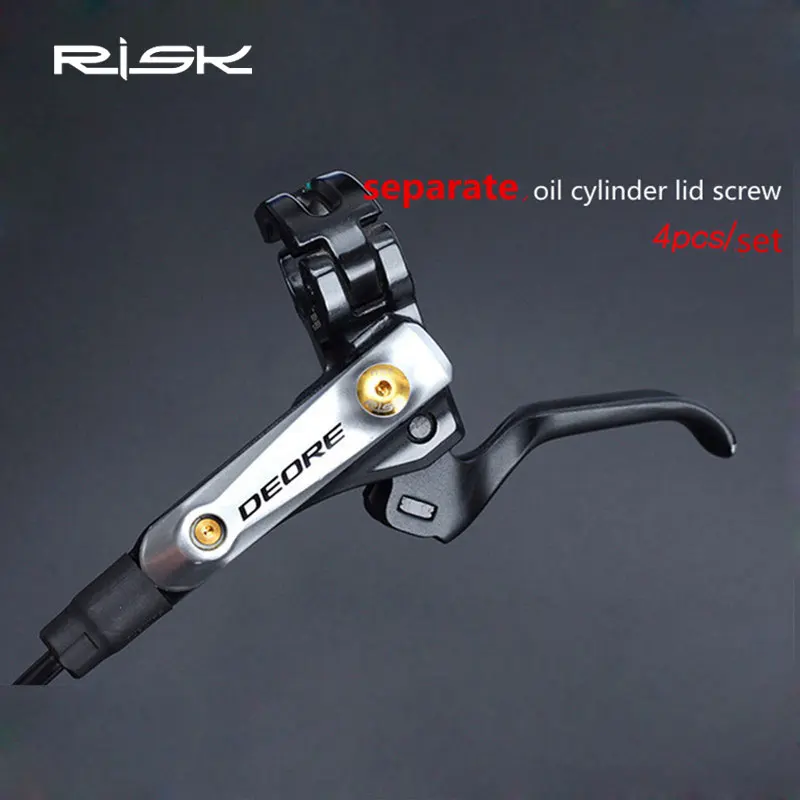 Риск Цельный/отдельный масляный цилиндр болты для крышки для Shimano Рычаг стояночного тормоза велосипеда титановый диск фиксированный винт велосипед Гидравлический Тормозной болт
