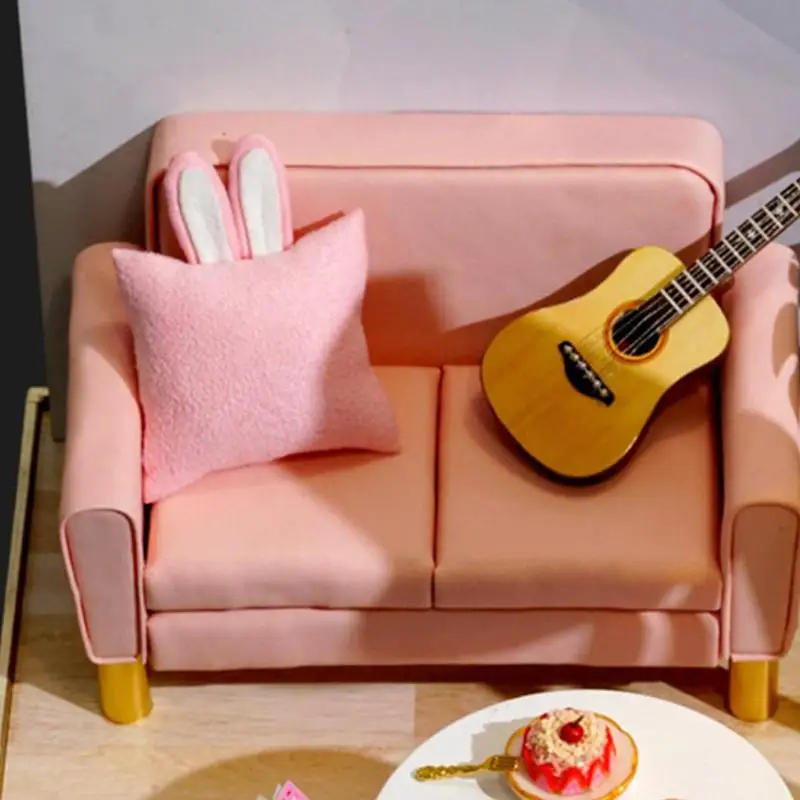 Мультяшные деревянные игрушки для кукольного домика DIY миниатюрный набор мебели для улучшения работы игрушки умения для детей подарок на день рождения и Рождество