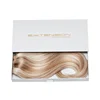 Customized Private Label Blond Braid Weave Hair Extension Gift Packaging Drawer Brown Kraft Paper Box With Window For Wig 6